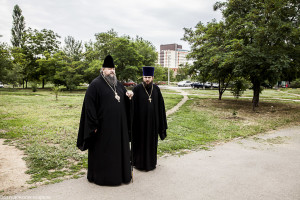 Епископ Волгодонский и Сальский Корнилий посетил место строительства храма святой великомученицы Варвары в г. Волгодонске