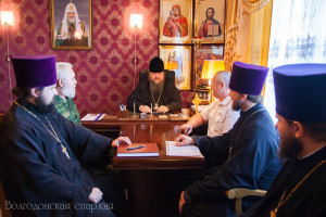 Епископ Волгодонскийи Сальский Корнилий возглавил совещание с атаманами Восточного округа и г. Волгодонска.