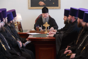 26.02.2019 г. епископ Корнилий провел совещание с духовенством Волгодонской епархии